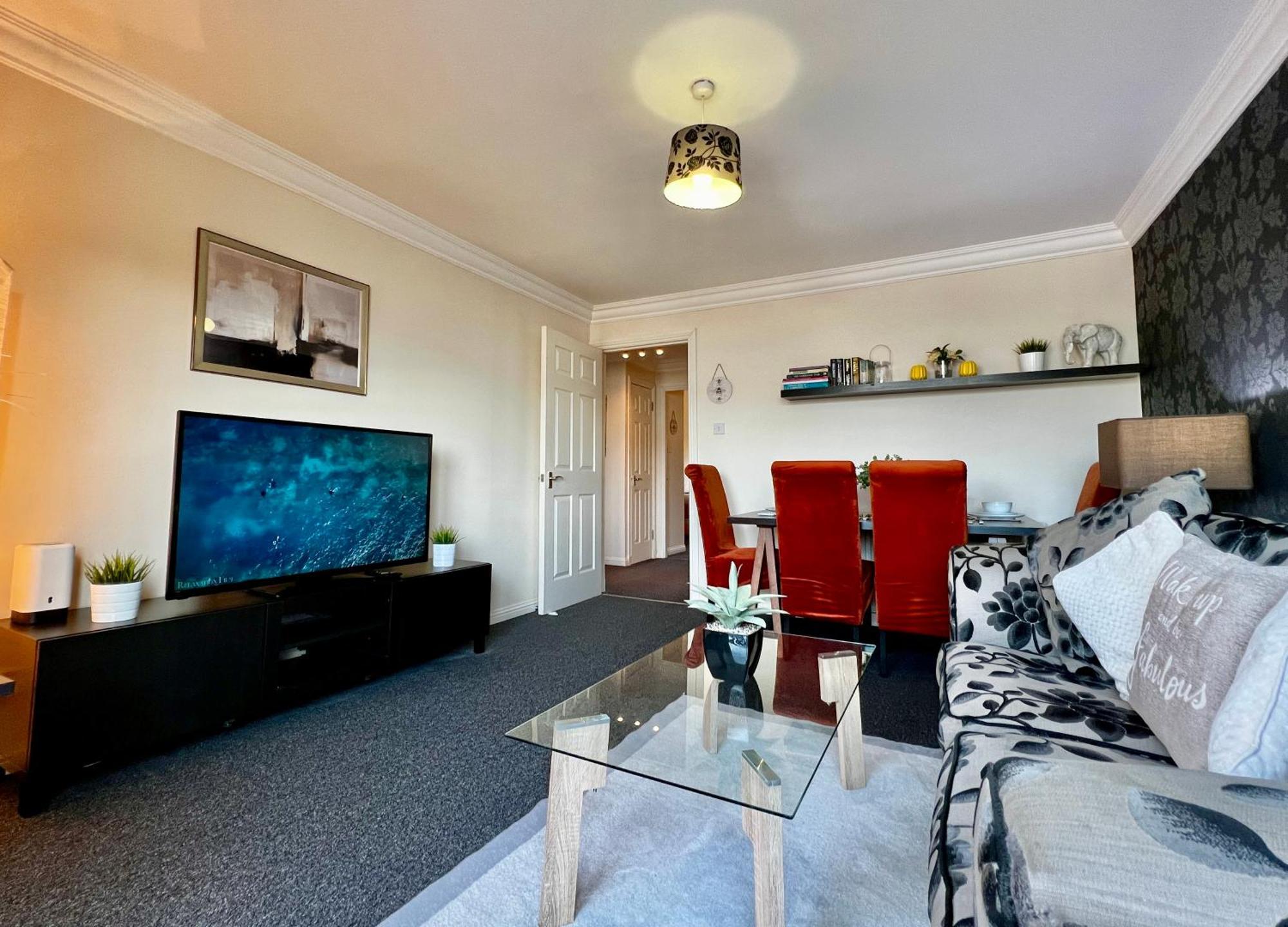 Stylish Modern Flat With Juliet Balcony & Parking Leilighet Glasgow Eksteriør bilde